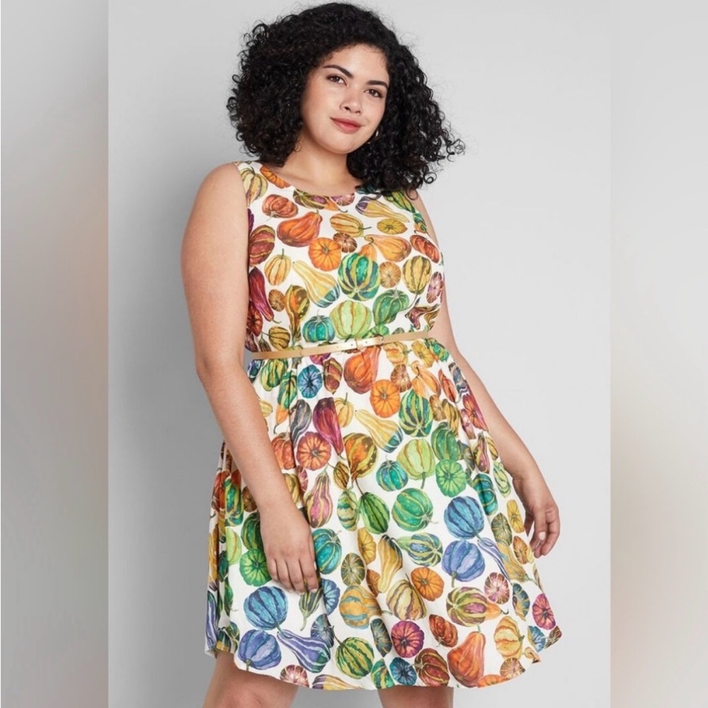 ModCloth Pumpkin Gourd Dress-Size L